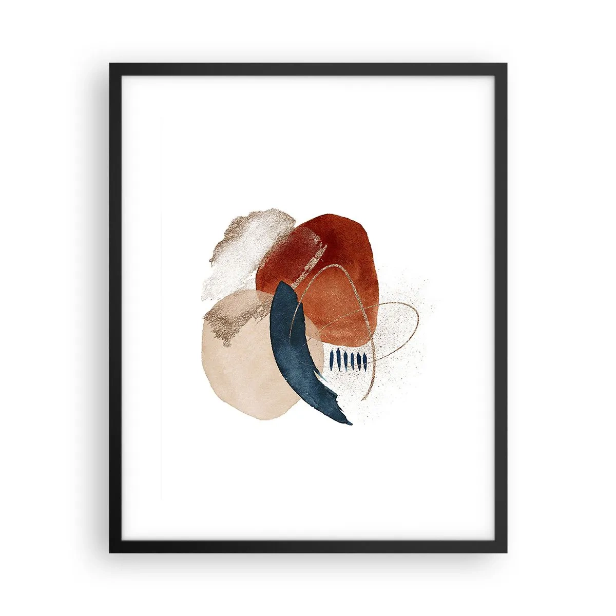 Affisch i svart ram - Oval komposition - 40x50 cm