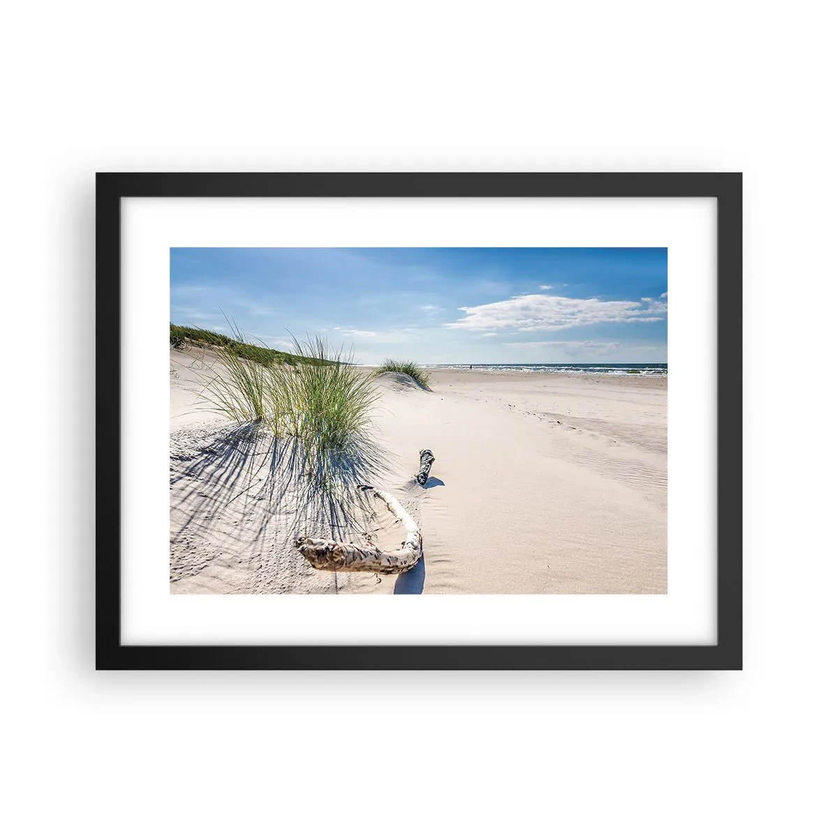 Affisch i svart ram - Vackrast? Östersjöstrand - 40x30 cm