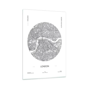 Glastavla - Bild på glas - Londons anatomi - 80x120 cm