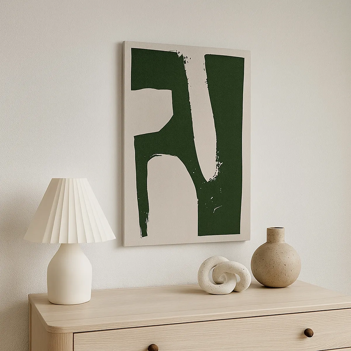 Canvastavla - Bild på duk - Vikar av vitt - 50x70 cm