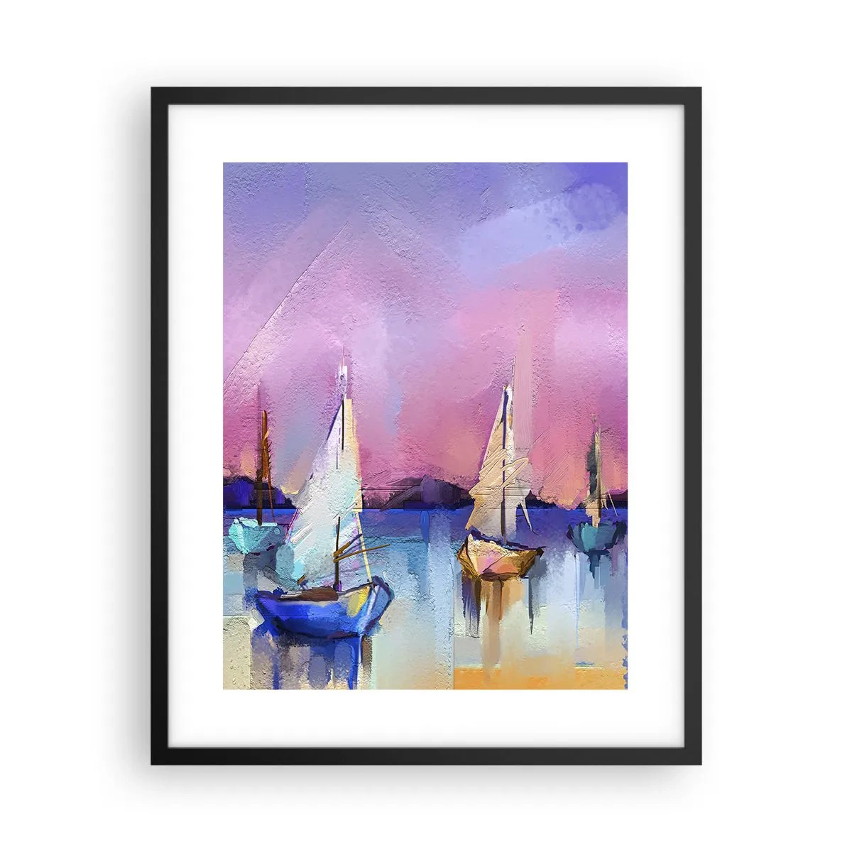 Affisch i svart ram - Riktning: öppet vatten - 40x50 cm