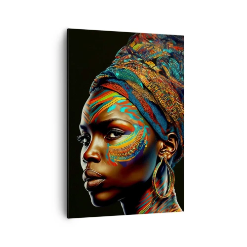 Canvastavla - Bild på duk - Afrikansk drottning - 70x100 cm