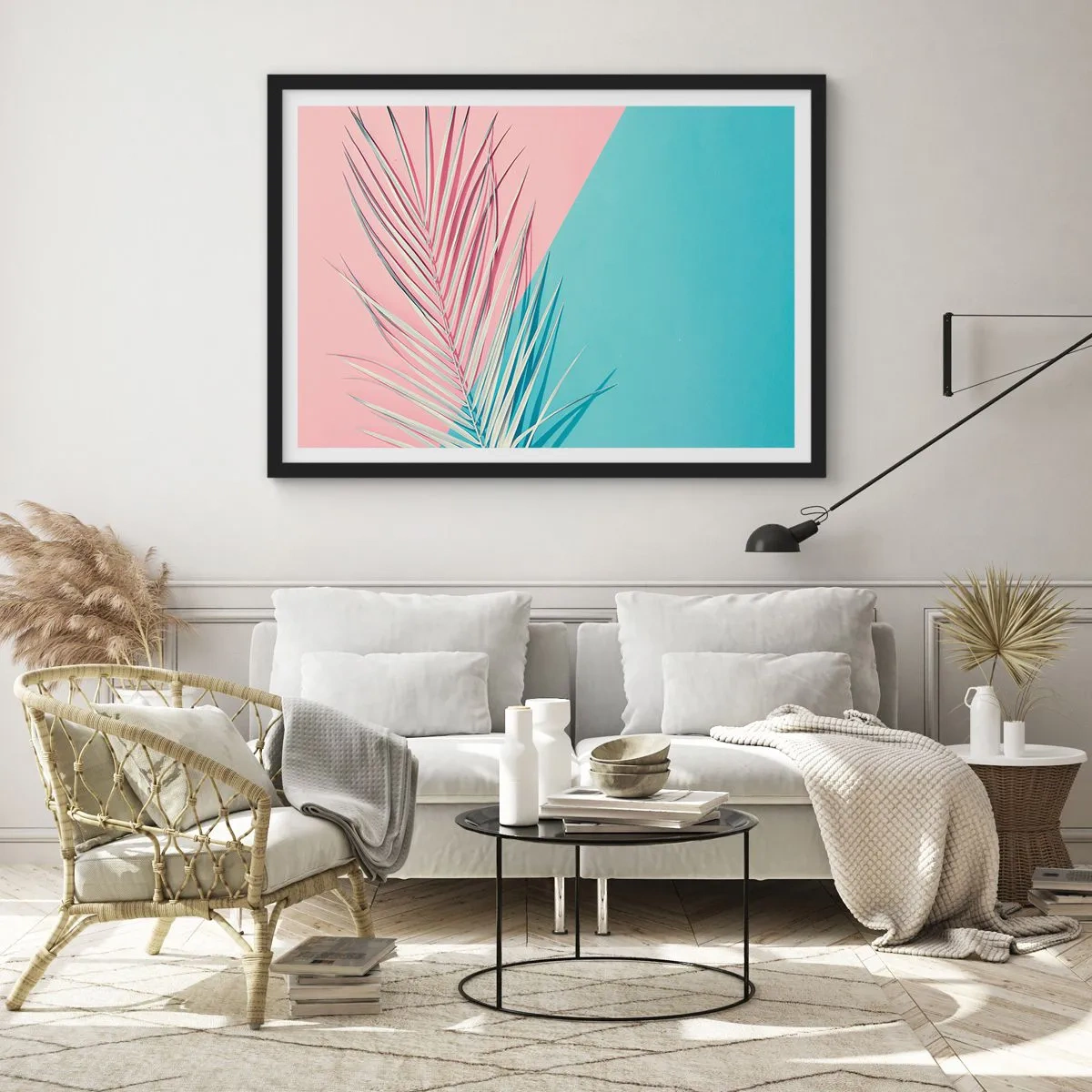 Affisch i svart ram - Tropisk impression - 70x50 cm