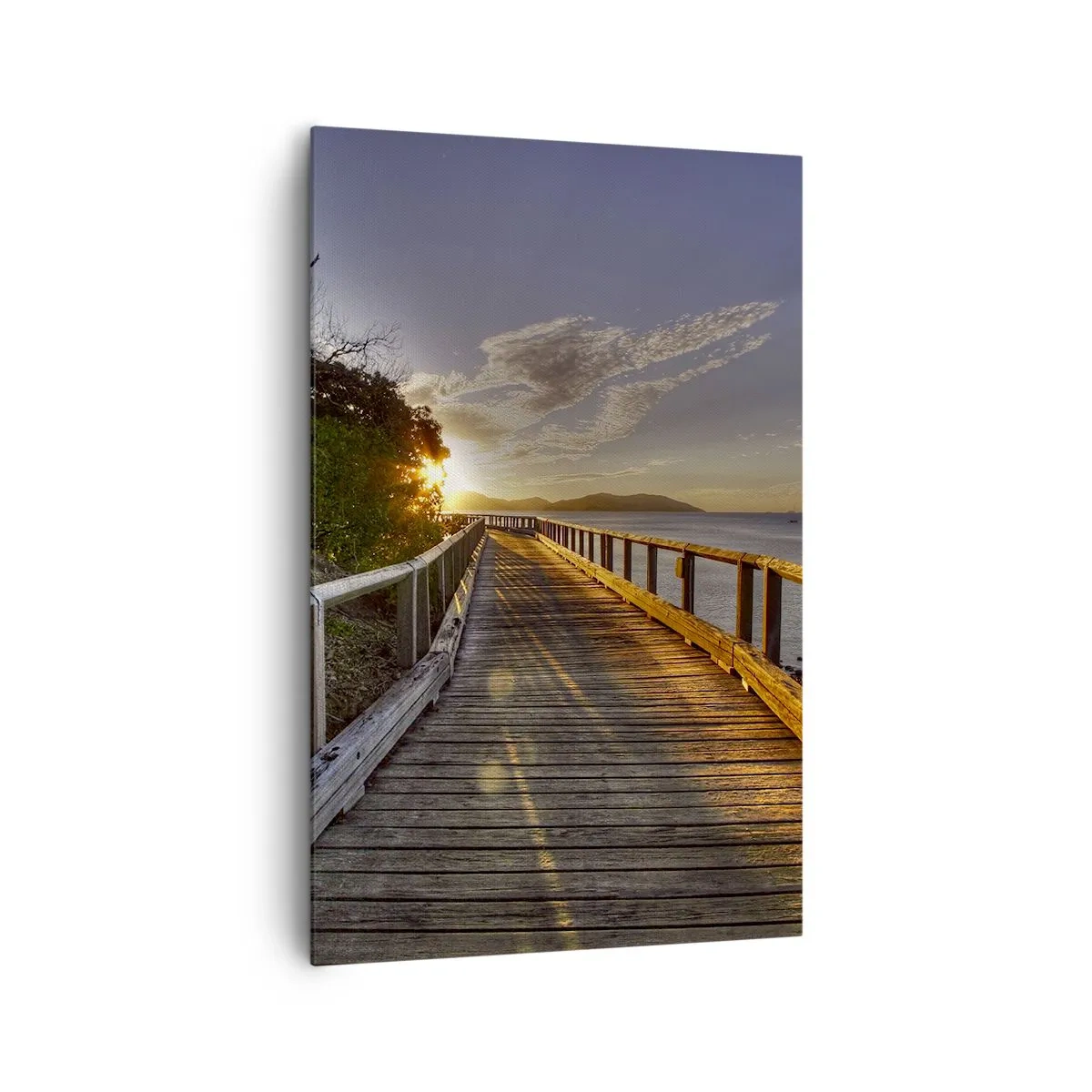 Canvastavla - Bild på duk - Gå, fortsätt gå mot solen - 80x120 cm