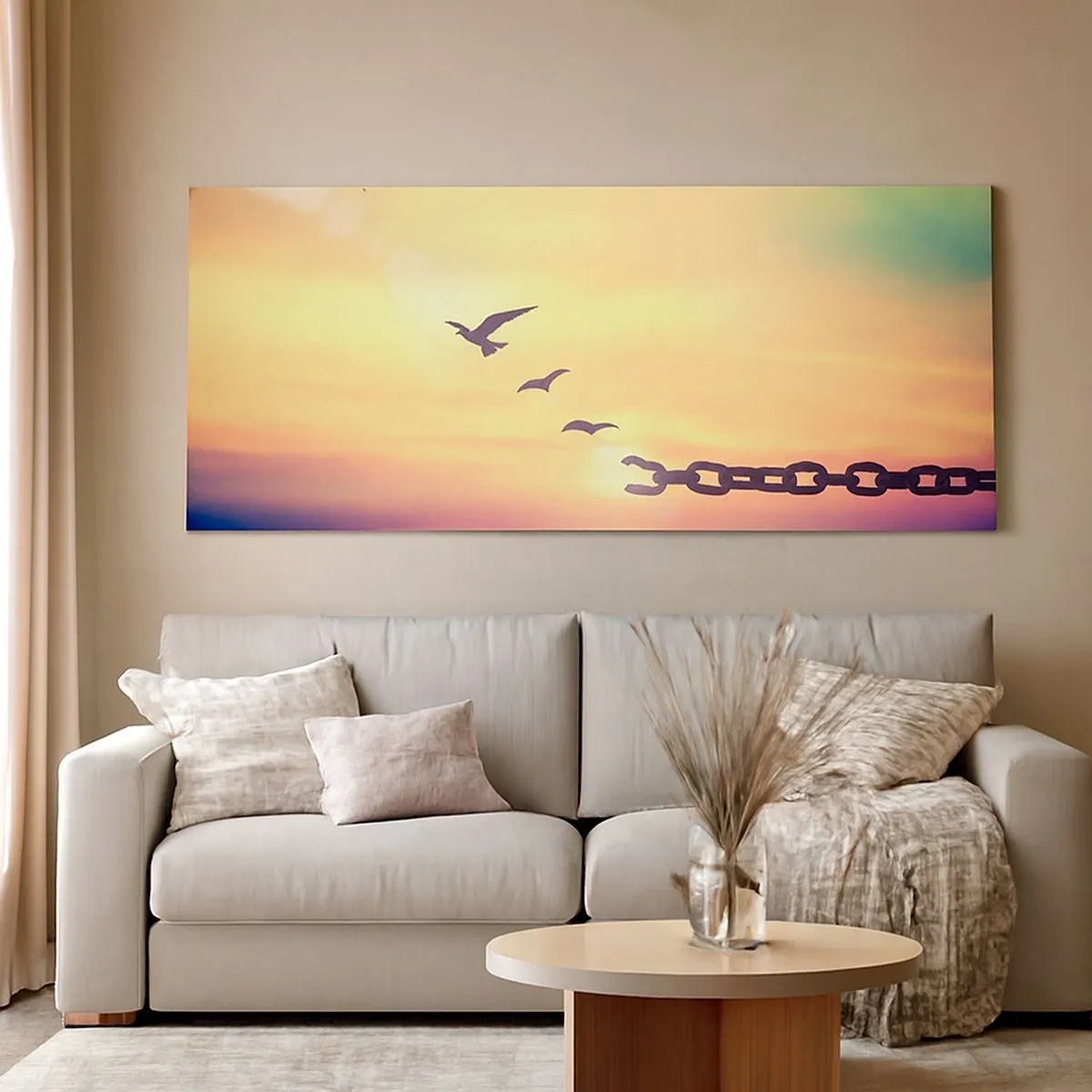 Canvastavla - Bild på duk - Frihetens seger - 100x40 cm