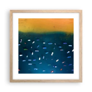 Affisch i ram av ljusek - Ett semesterspel - 40x40 cm