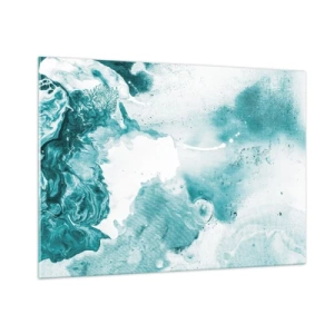 Glastavla - Bild på glas - Blåa laguner - 100x70 cm