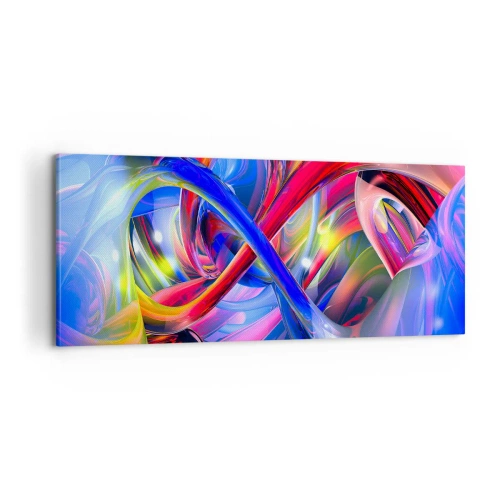 Canvastavla - Bild på duk - Färgdans - 100x40 cm