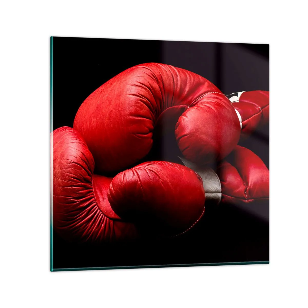 Glastavla - Bild på glas - Kampens emotioner bakom oss - 40x40 cm