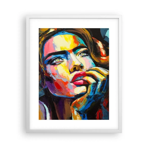 Affisch i vit ram - Drömmar seglar i himlen som fåglar - 40x50 cm