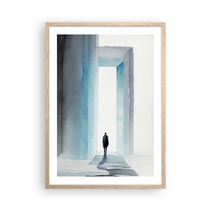 Affisch i ram av ljusek - Lev utan gränser - 50x70 cm