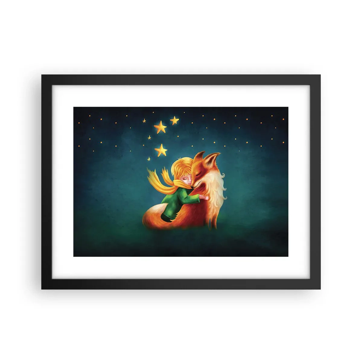 Affisch i svart ram - Lilla prinsen - 40x30 cm