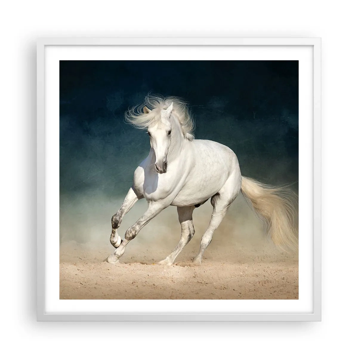 Affisch i vit ram - Frihet i ett rent tillstånd - 60x60 cm