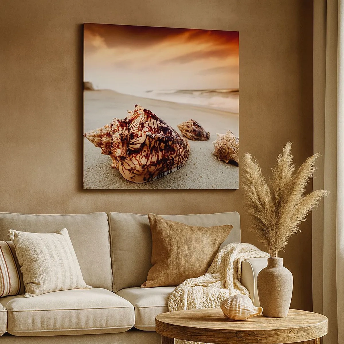 Canvastavla - Bild på duk - Vågböjare - 30x30 cm