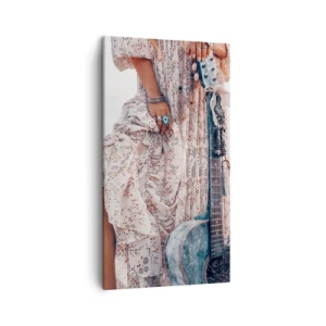 Canvastavla - Bild på duk - Flower power på väg - 45x80 cm