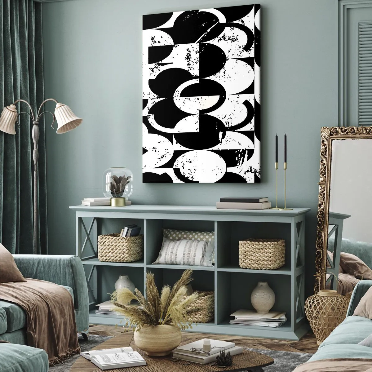 Canvastavla - Bild på duk - Vit är vit och svart är svart - 50x70 cm
