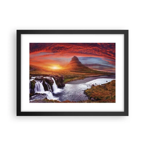 Affisch i svart ram - Utsikt över Midgård - 40x30 cm