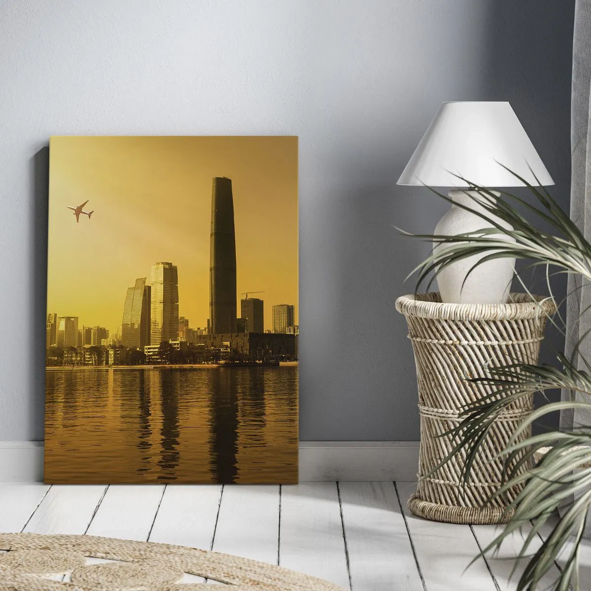 Canvastavla - Bild på duk - Gyllene staden - 50x70 cm