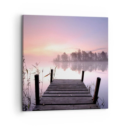 Canvastavla - Bild på duk - Ur liljedimman... - 70x70 cm