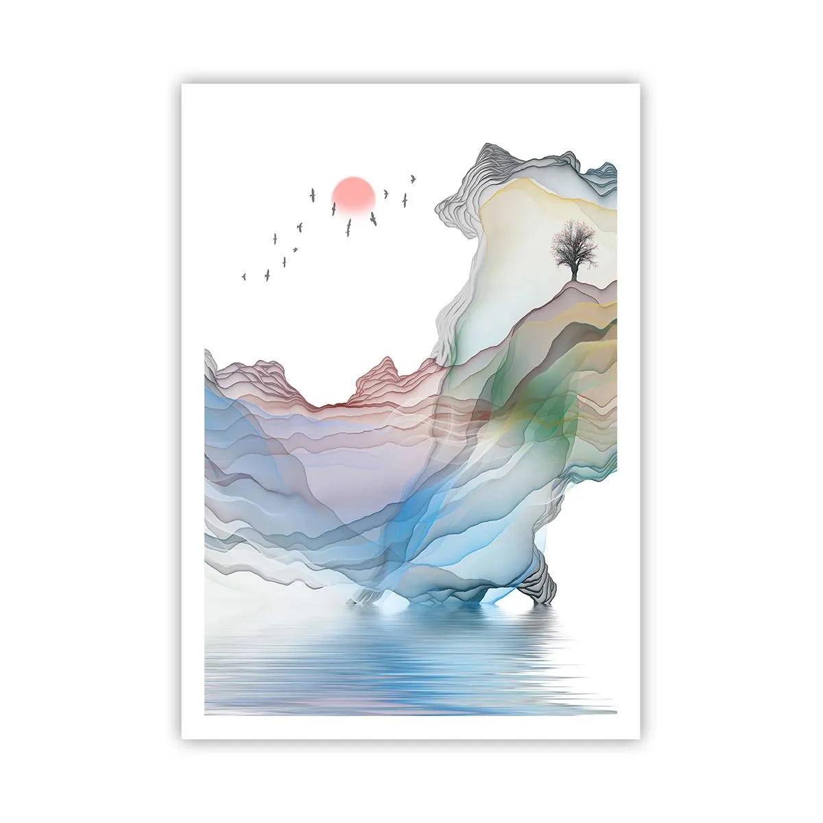 Affisch - Mot kristallfjäll - 70x100 cm