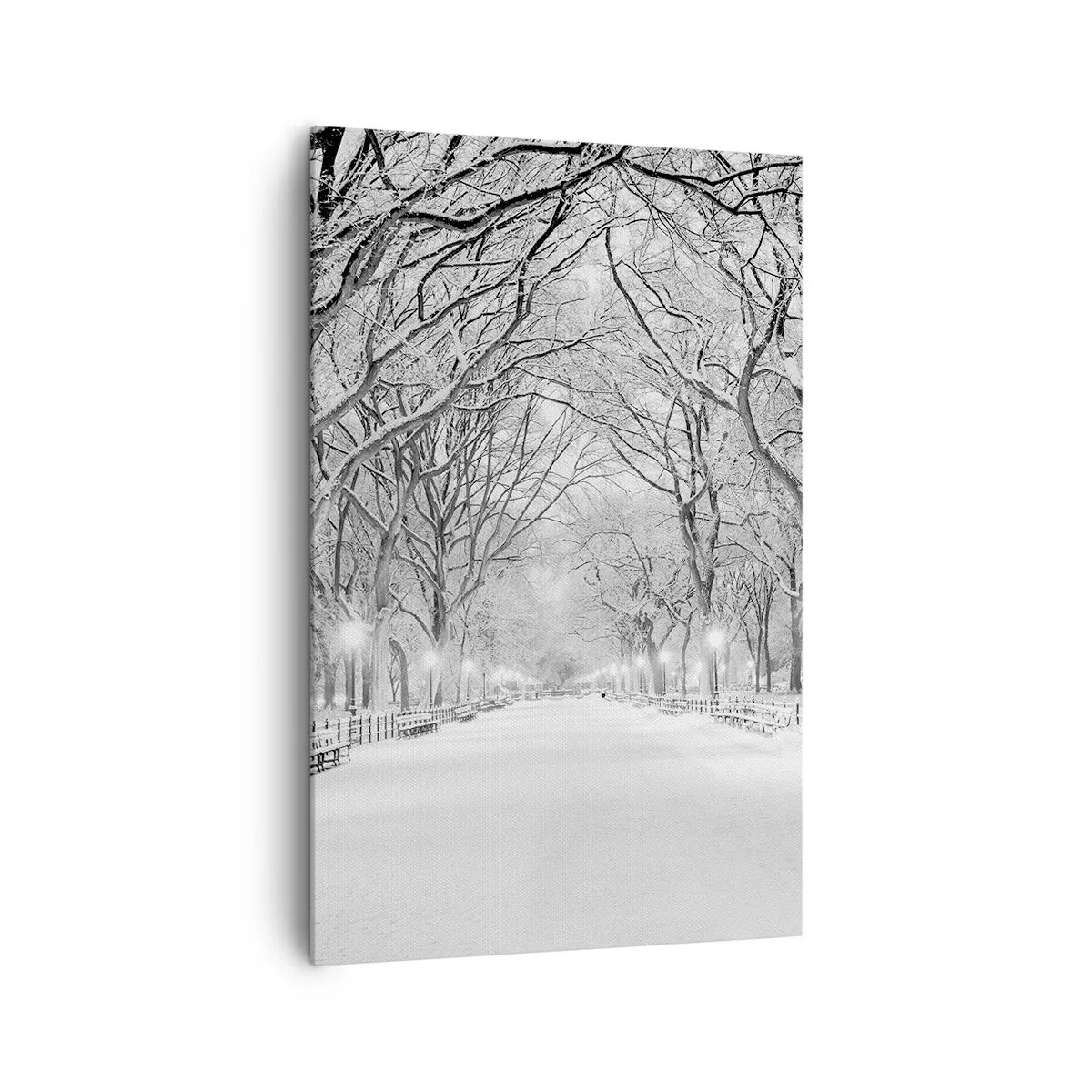 Canvastavla - Bild på duk - De fyra årstiderna - vinter - 80x120 cm