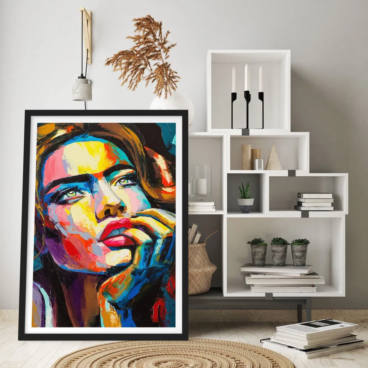 Affisch i svart ram - Drömmar seglar i himlen som fåglar - 70x100 cm