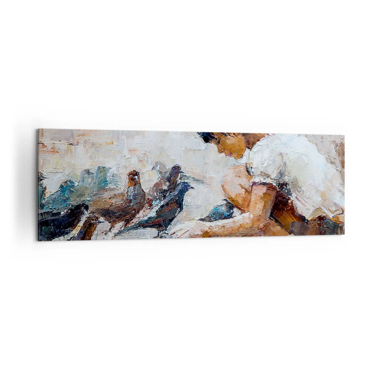 Canvastavla - Bild på duk - Minst och gulligast - 160x50 cm