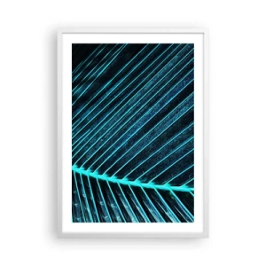 Affisch i vit ram - Grön textur - 50x70 cm