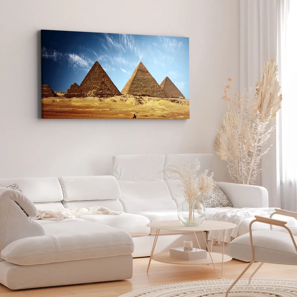 Canvastavla - Bild på duk - 40 sekler tittar på oss - 100x40 cm