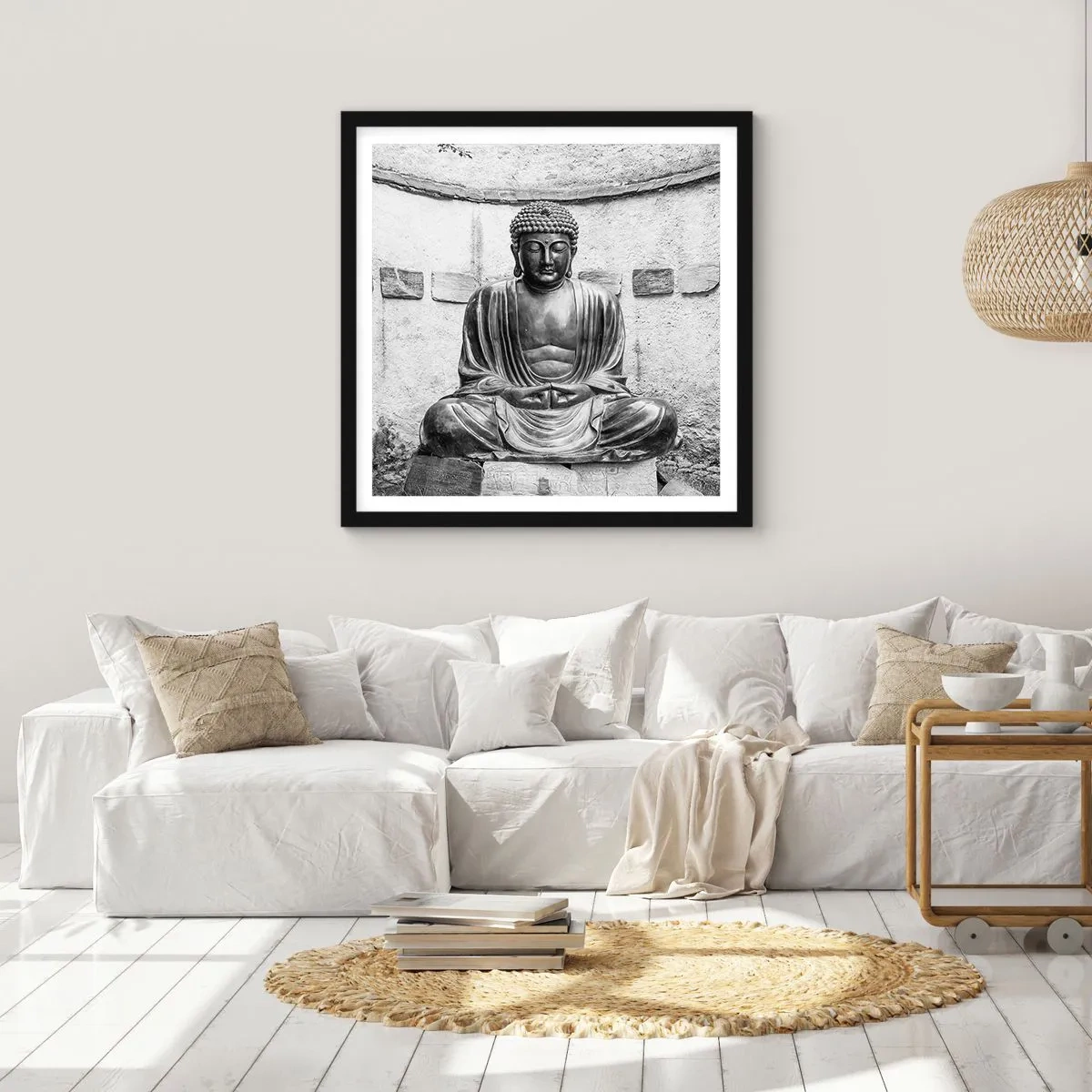 Affisch i svart ram - Hos lugnets källor - 40x40 cm