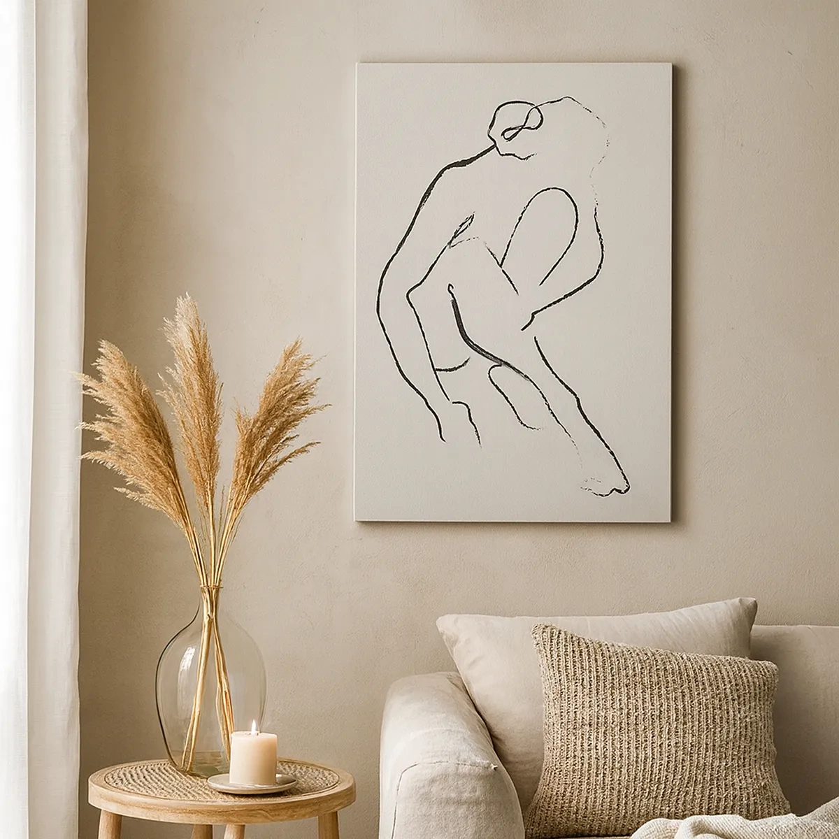 Canvastavla - Bild på duk - Intim skiss - 50x70 cm