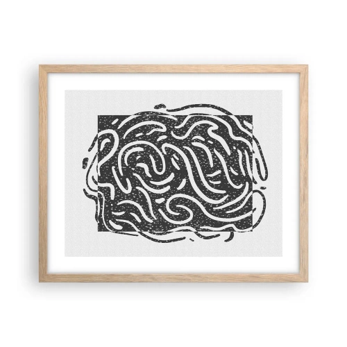 Affisch i ram av ljusek - Abstraktion: en dans av glädje - 50x40 cm