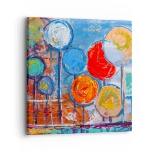 Canvastavla - Bild på duk - Slickepinnar - 30x30 cm