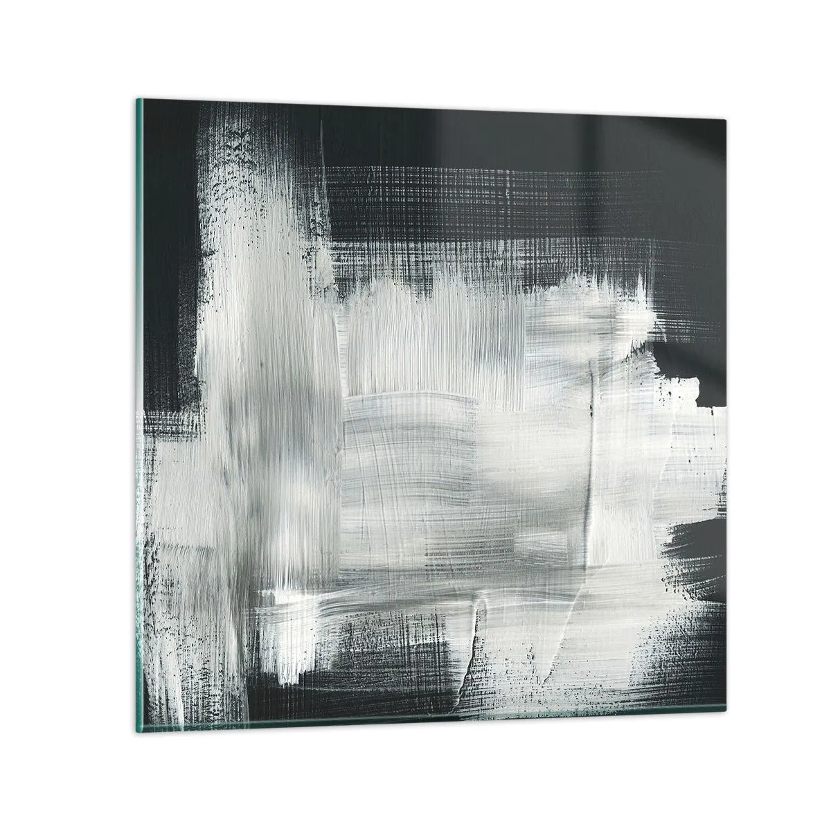 Glastavla - Bild på glas - Vävd av det vertikala och horisontella - 30x30 cm