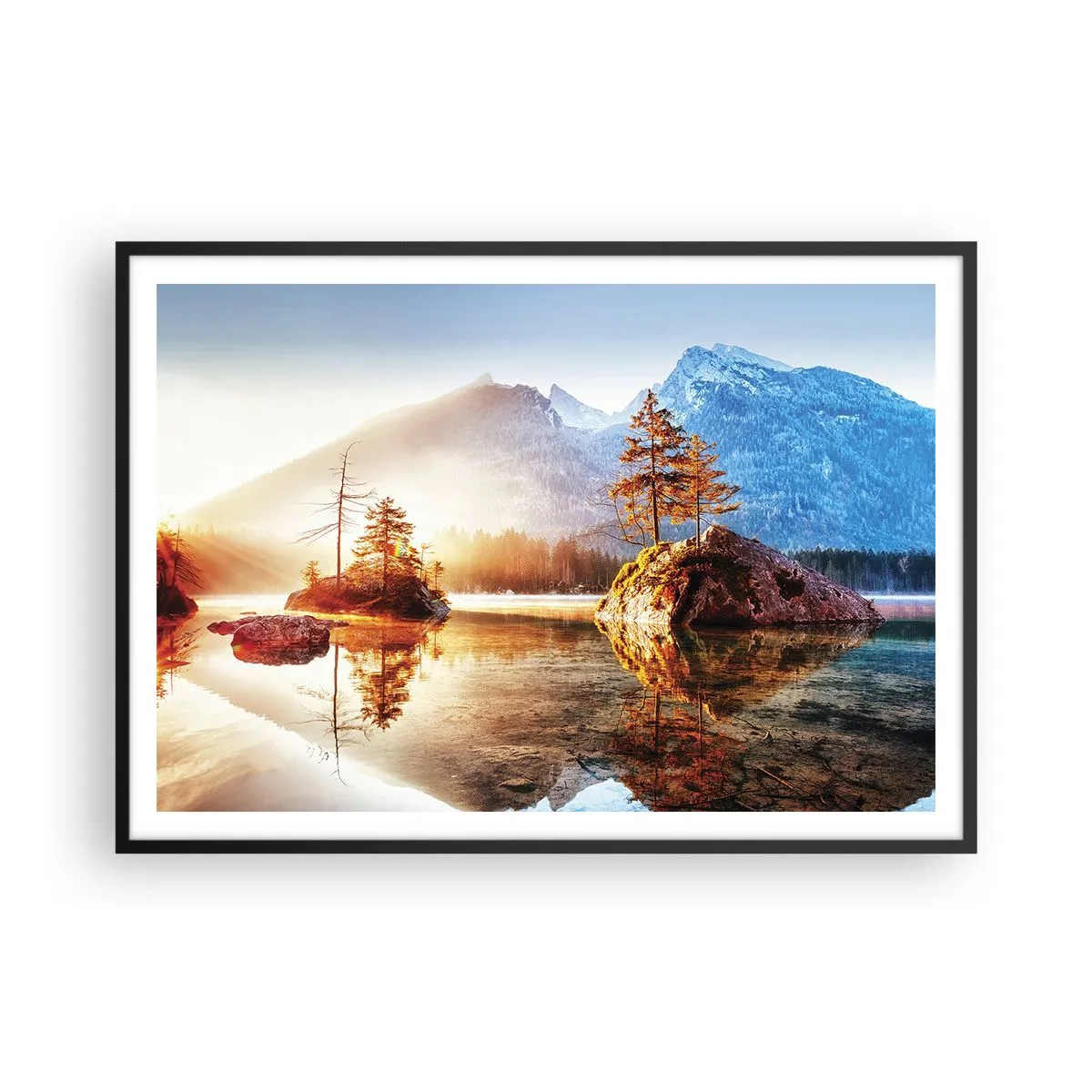 Affisch i svart ram - Naturen i ett nytt ljus - 100x70 cm