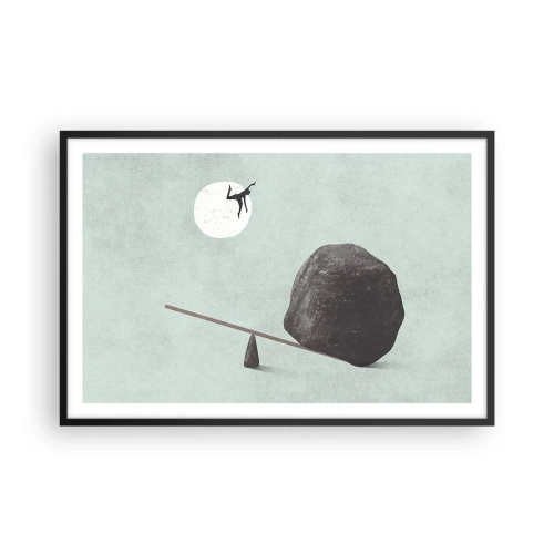 Affisch i svart ram - Uppfylld dröm - 91x61 cm