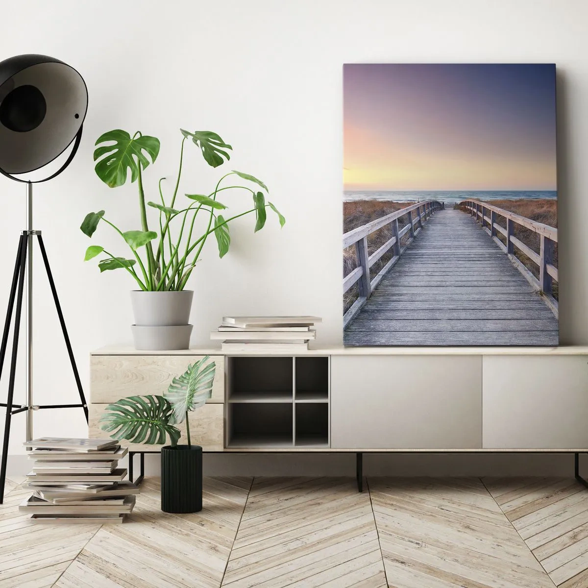 Canvastavla - Bild på duk - Kvällssken i Östersjön - 50x70 cm