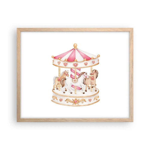 Affisch i ram av ljusek - Barndomens ljuva värld - 50x40 cm