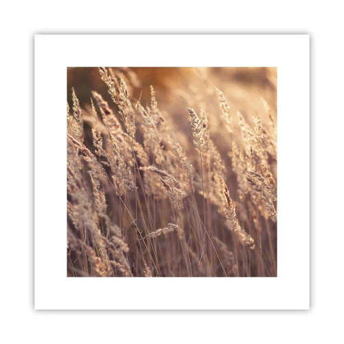 Affisch - Redo att välkomna hösten - 30x30 cm