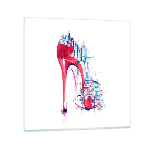 Glastavla - Bild på glas - Storstadselegant - 70x70 cm