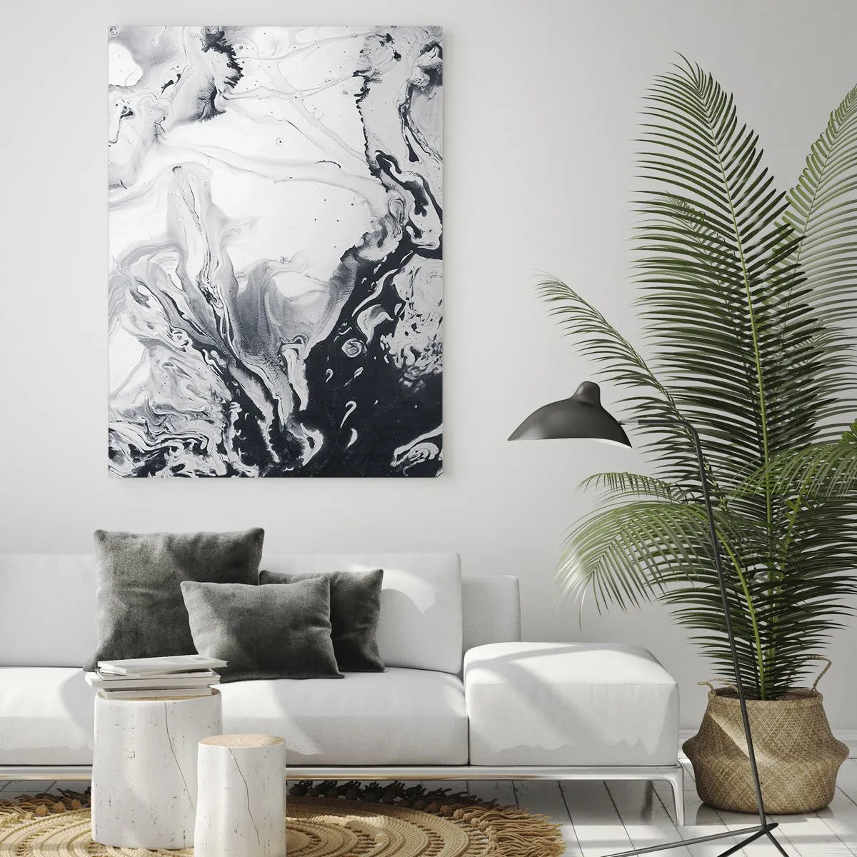 Glastavla - Bild på glas - Jordens inre - 50x70 cm