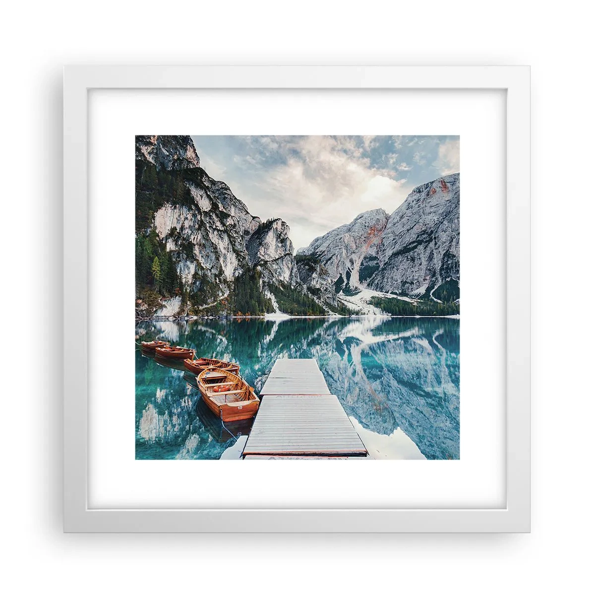 Affisch i vit ram - Vi visar dig skönhet - 30x30 cm