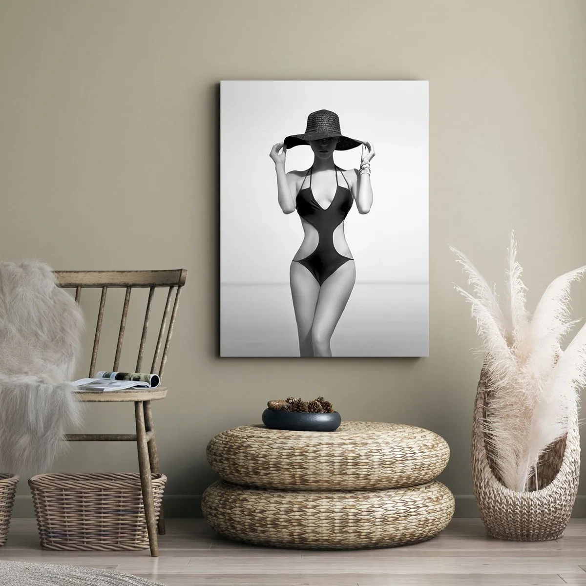 Canvastavla - Bild på duk - Mitt förnamn är: Elegans - 45x80 cm