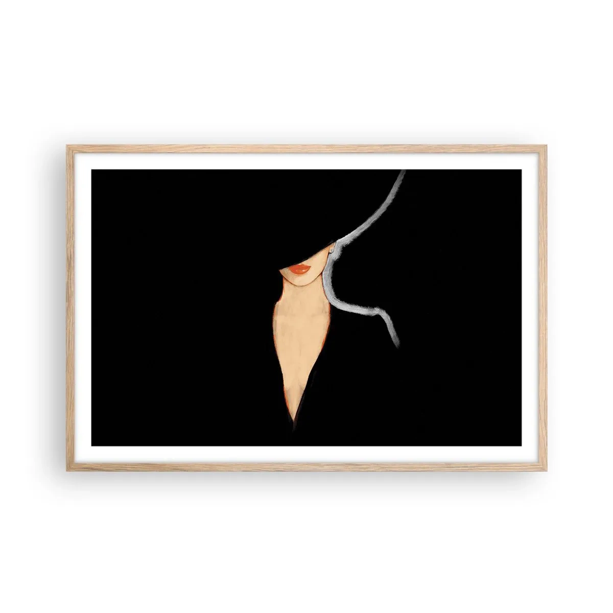 Affisch i ram av ljusek - Elegans och stil - 91x61 cm