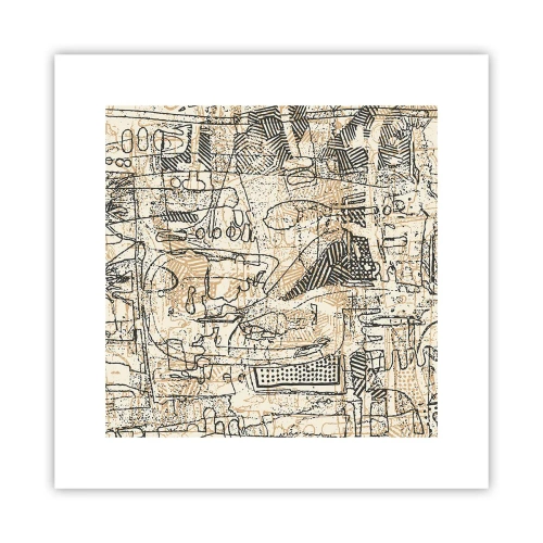 Affisch - Väntar på avkodning - 30x30 cm