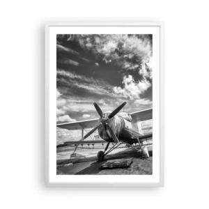 Affisch i vit ram - Jag kan inte vänta! - 50x70 cm