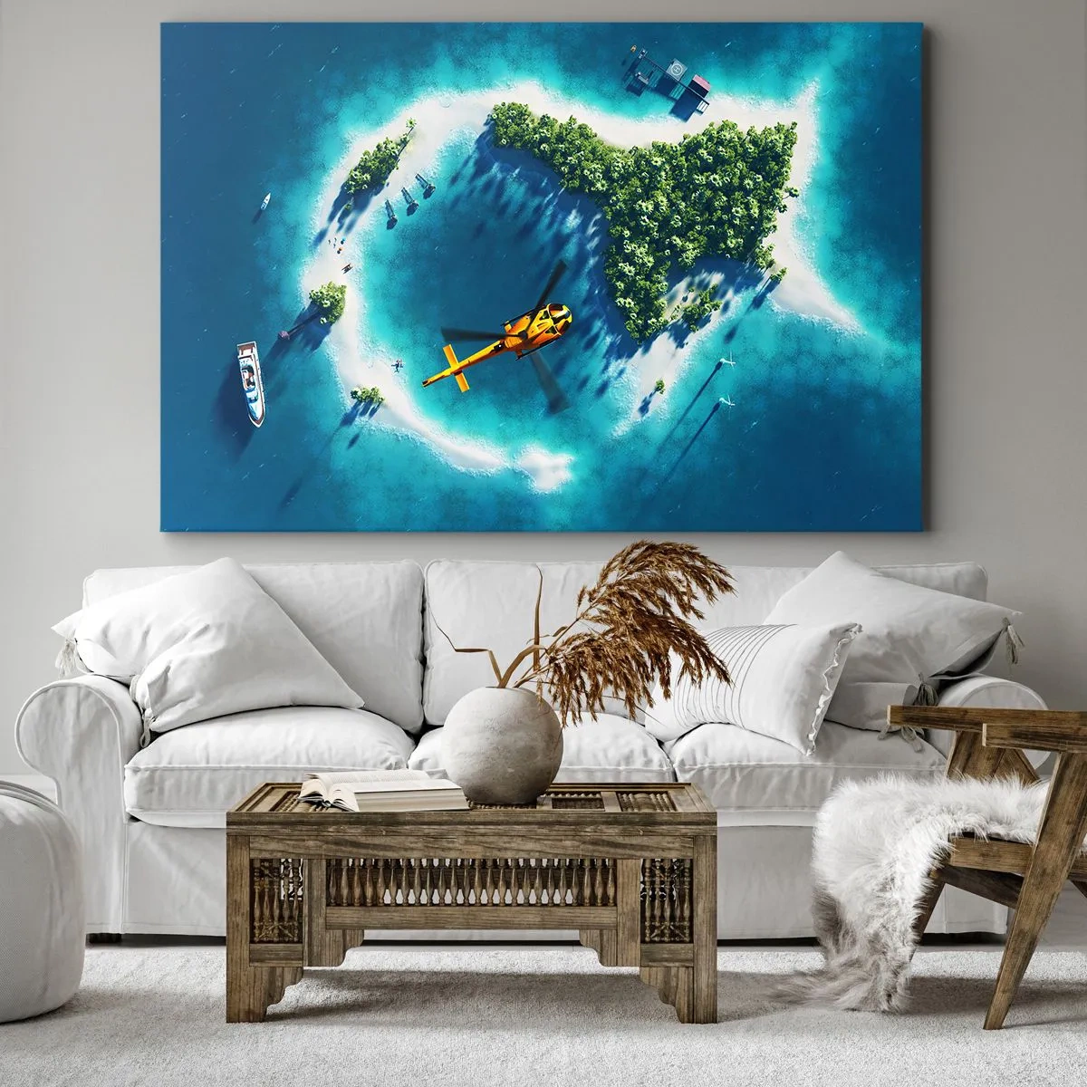 Canvastavla - Bild på duk - Köp dig en ö - 120x80 cm