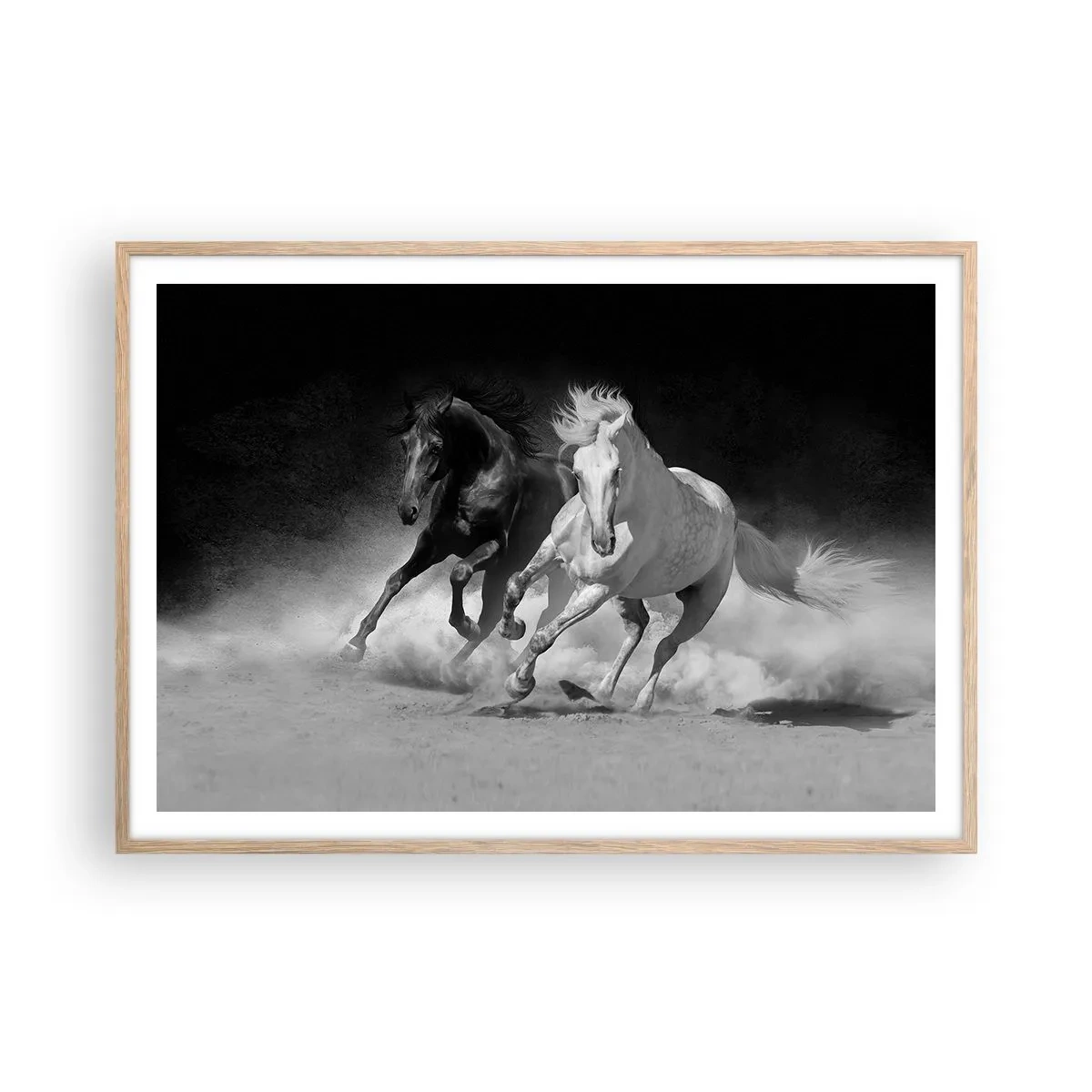 Affisch i ram av ljusek - Frihetens galopp - 100x70 cm
