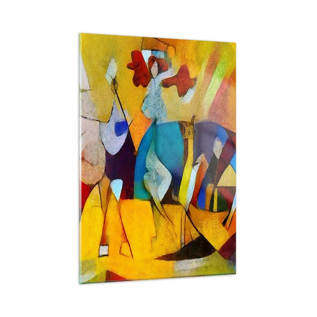 Glastavla - Bild på glas - Sol - liv -glädje - 50x70 cm
