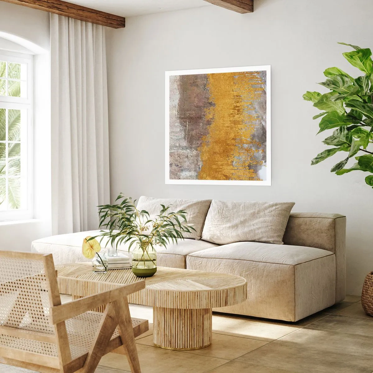 Affisch - En gyllene explosion - 30x30 cm